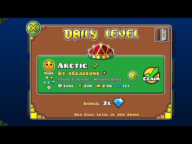 Arctic By xGlaceonx | #1 Daily Level | (with Coin) Geometry Dash 2.2