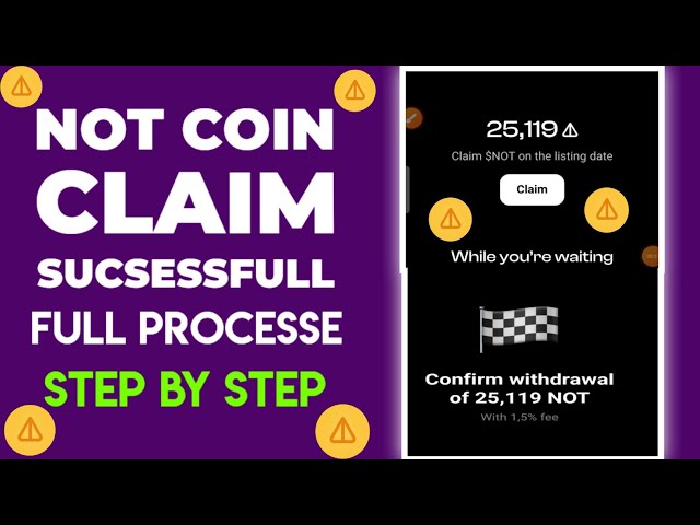 Notcoin Claiming Process Step by Step || How To Claim Notcoin || Not Coin Vouchers Convert