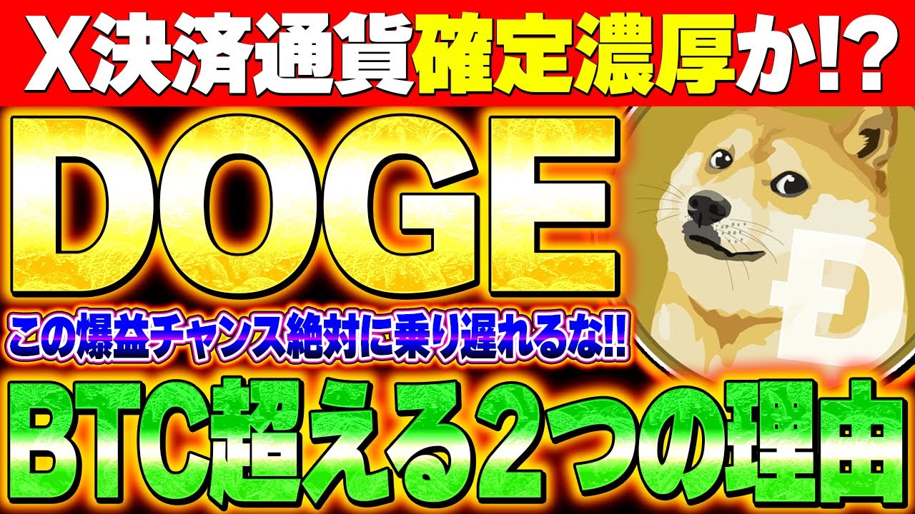 【DOGE（狗狗币）】终于要爆炸了吗️️DOGE X支付币超丰富！！ ️炸之前一定要检查一下。我会彻底解释。 [虚拟货币] [比特币] [库萨币]