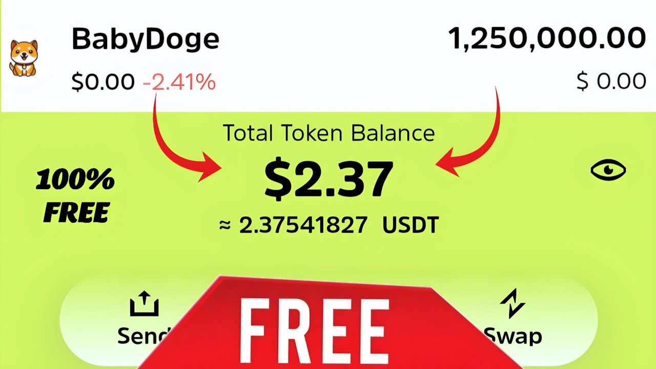 Free Doge 2023 – Fordern Sie jede Minute kostenlose 1,2 Millionen Baby-Dogecoins an!