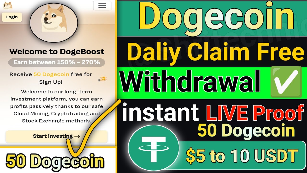 Kostenloser Singup-Bonus von 50 Dogecoin! Cloud-Mining-Site: Keine Investition! ?