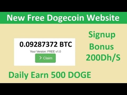 如何每天獲得 500 個免費狗狗幣賺取挖礦最佳網站#dogecoin #dogecoinmining #trending #