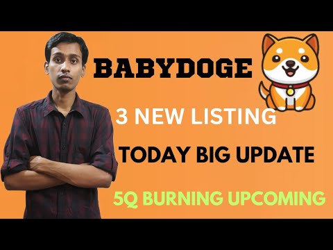 오늘의 Baby Dogecoin 뉴스 | 5조 화상 | BabyDoge 코인 가격 펌프 1000x | 3 신규 상장