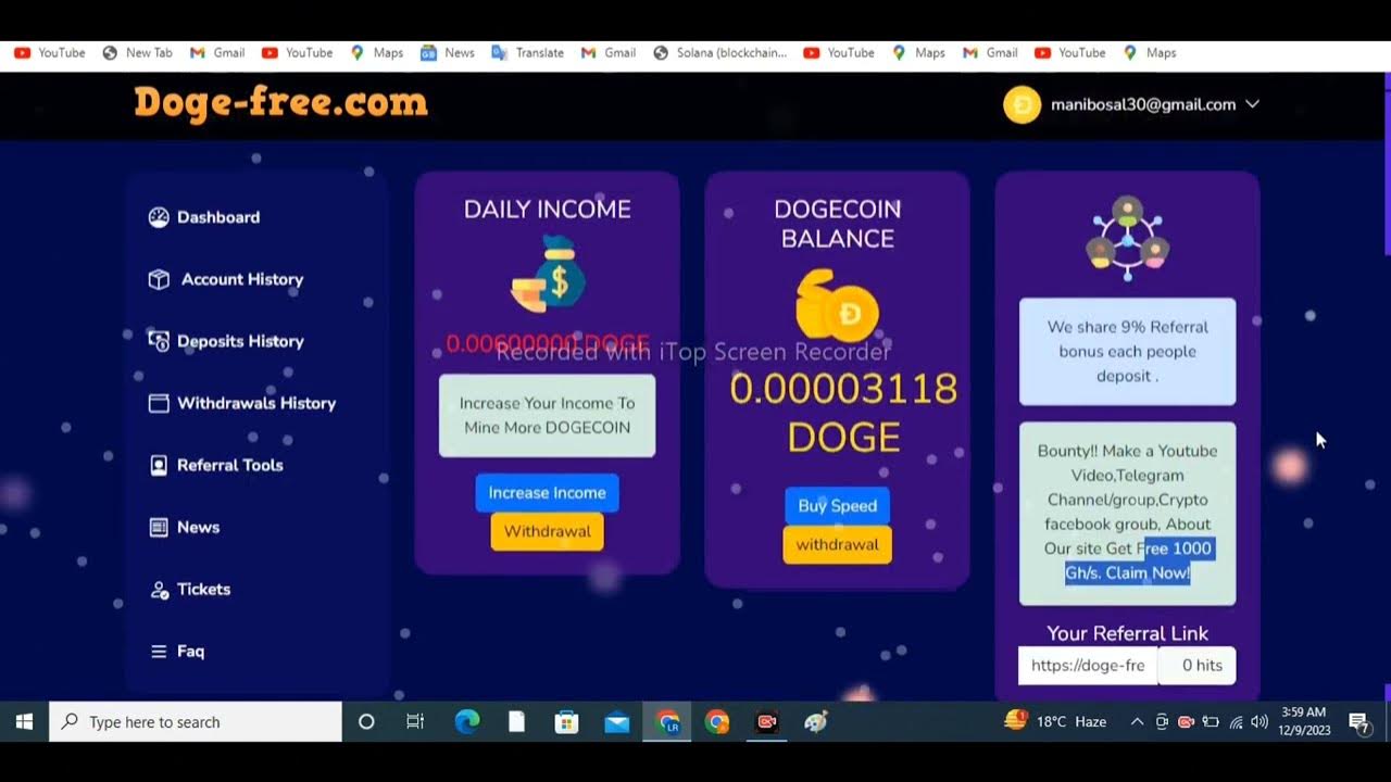 Free Dogecoin Cloud Mining Site | Free Doge | Mine Dogecoin Without Invest | Cloud Mining