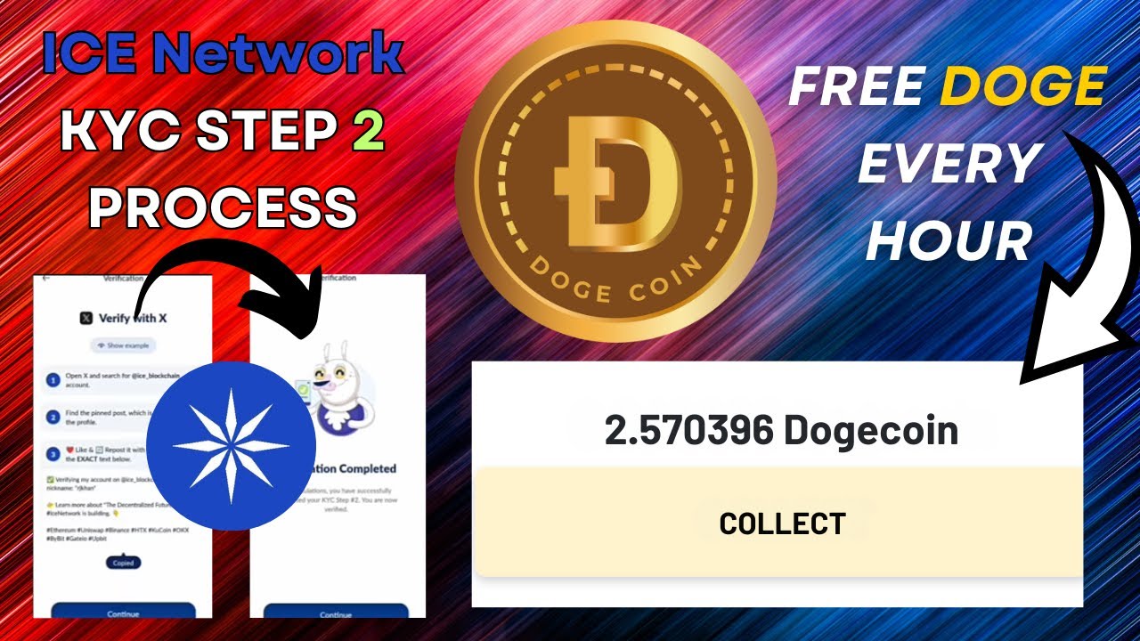 ICE Network KYC 第 2 步流程* DOGEBOOST 挖矿网站（每日免费赚取 DOGE）