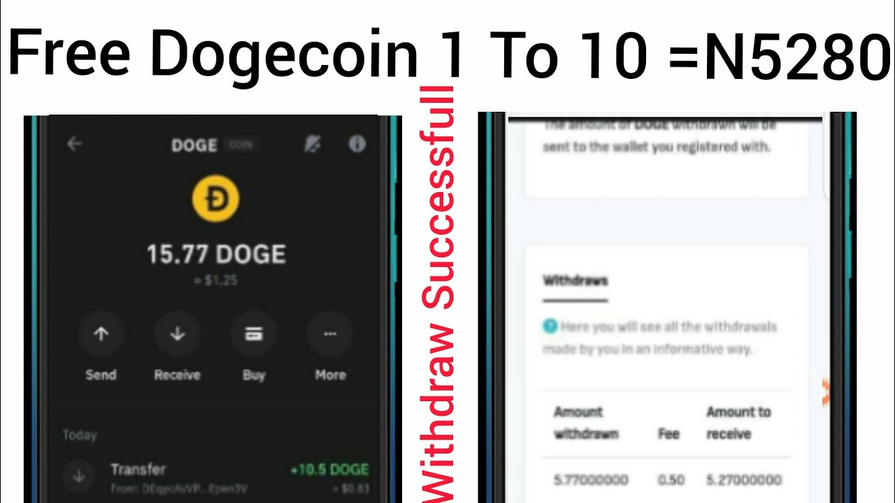 Comment obtenir du Dogecoin gratuit 1 à 10 = N5280 Comment obtenir une carte d'appel 100 à 500