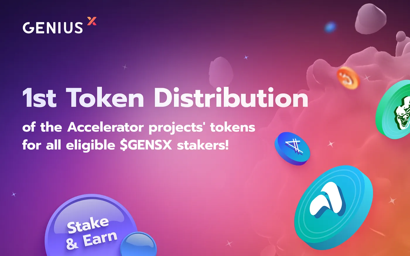 Distribution de tokens pour le premier accélérateur ! · Flux Cardano