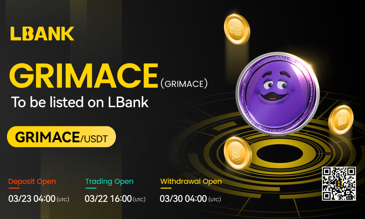 LBank 交易所推出 GRIMACE 代幣，推動其從 Meme 崛起為加密貨幣明星