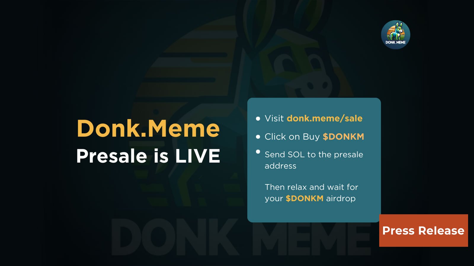 Donk.Meme: Revolutionary Solana Meme Coin Shatters Presale Records, Raising Over $600K in a Week