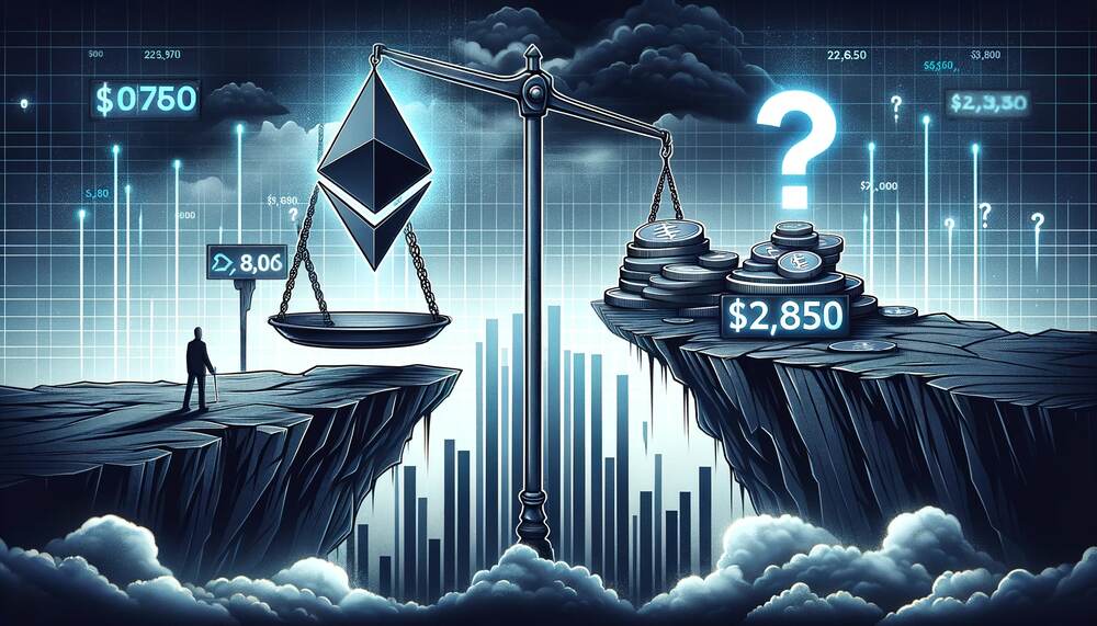 지원이 사라지면서 이더리움은 $2,850의 가장자리에 서 있습니다.