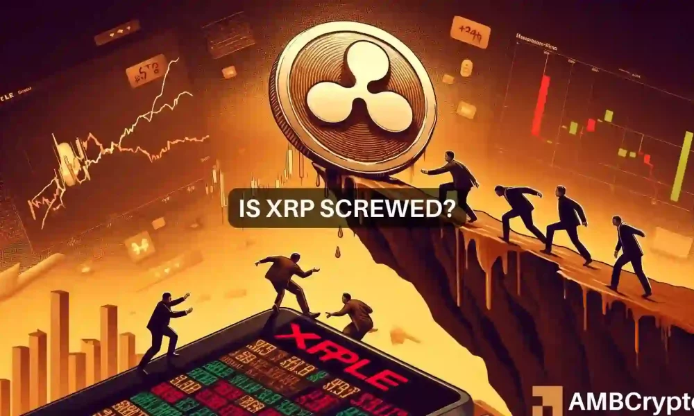 지원 약화, 법적 문제 및 약세 지표로 인해 XRP의 회복이 중단되었습니다.