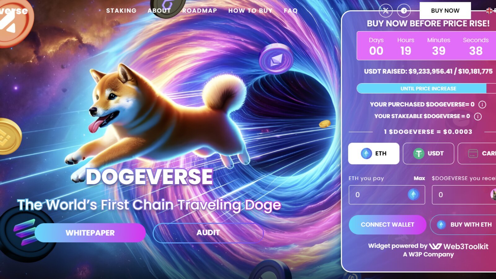 Doge enttäuscht, Dogeverse-Vorverkäufe steigen auf 10-Millionen-Dollar-Marke