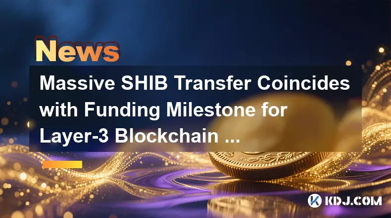 대규모 SHIB 전송은 레이어 3 블록체인 개발 자금 이정표와 일치합니다. 대규모 SHIB 전송은 레이어 3 블록체인 개발 자금 이정표와 일치합니다.