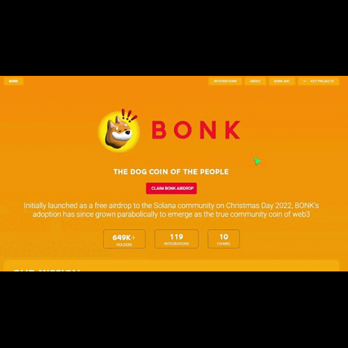 Meme 加密货币“Bonk”挑战加密货币格局