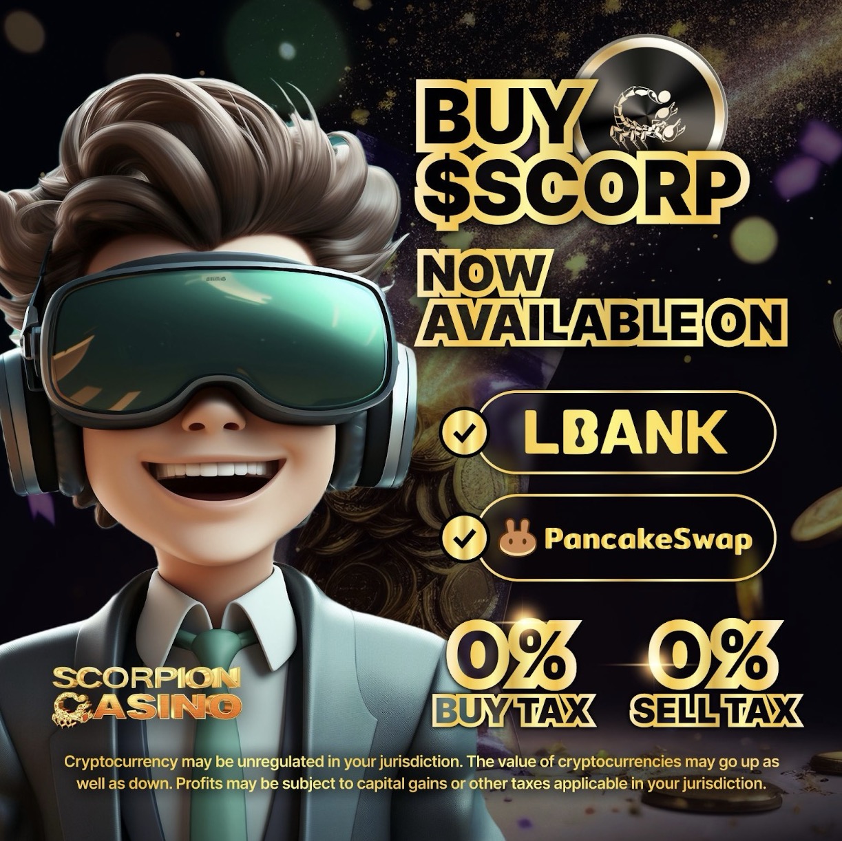 Scorpion Casino의 기본 $SCORP 암호화폐 거래소