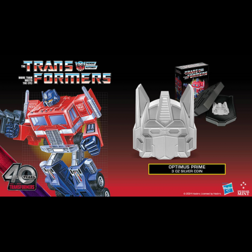 Feiern Sie den 40. Jahrestag von Transformers mit der Optimus Prime Silver Icon Coin