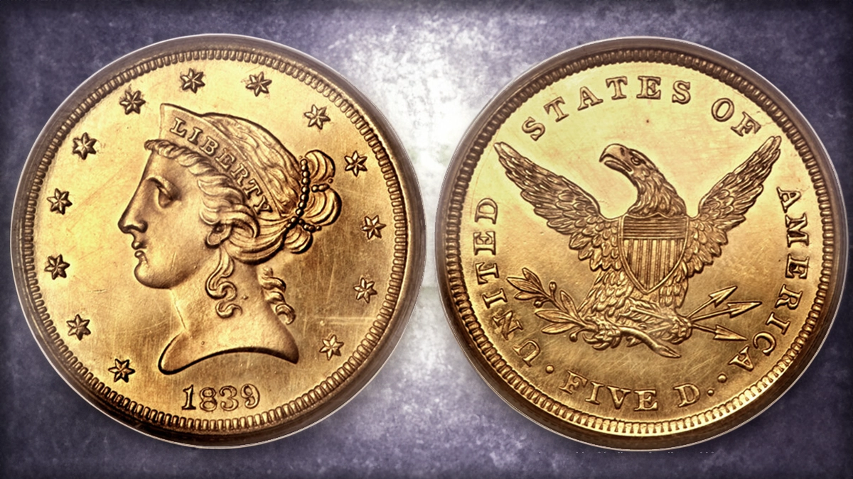 獨家錢幣發現：揭開神秘的 1839 年自由女神頭像半鷹精製版的面紗