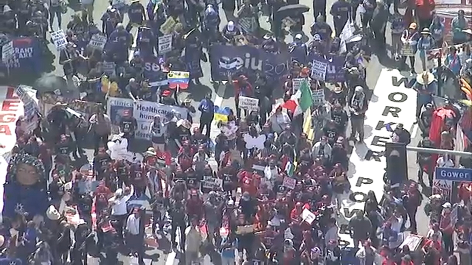 Rassemblements et marches du 1er mai dans la région de Los Angeles