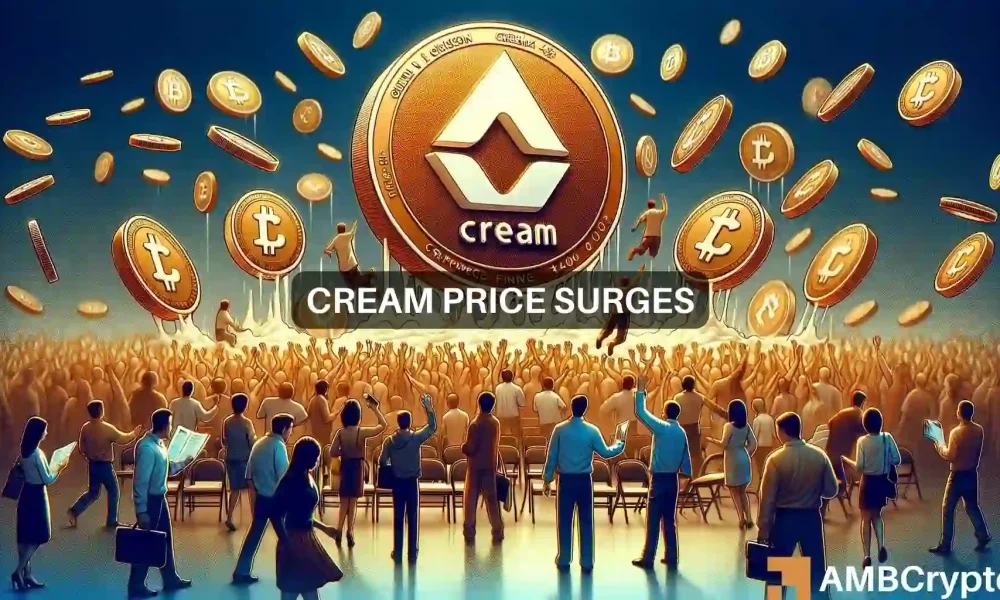 Der CREAM-Token von CREAM Finance legt in 7 Tagen um 65 % zu und übertrifft damit Bitcoin und Ethereum