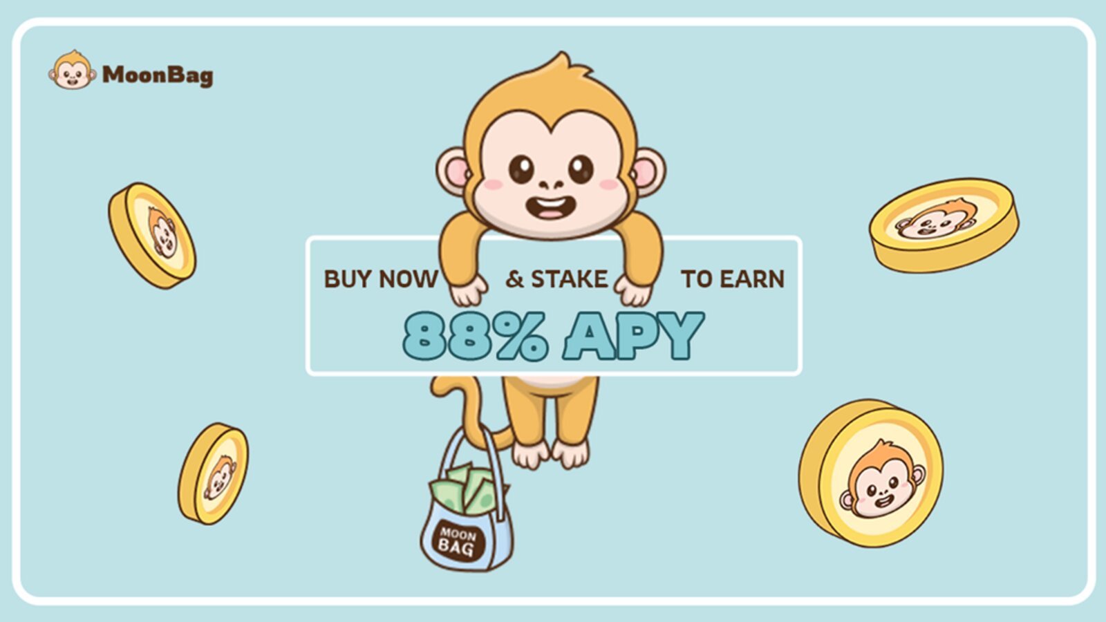 MoonBag Coin: Unlock Heavenly Rewards with 88% APY Staking and Zero Tax