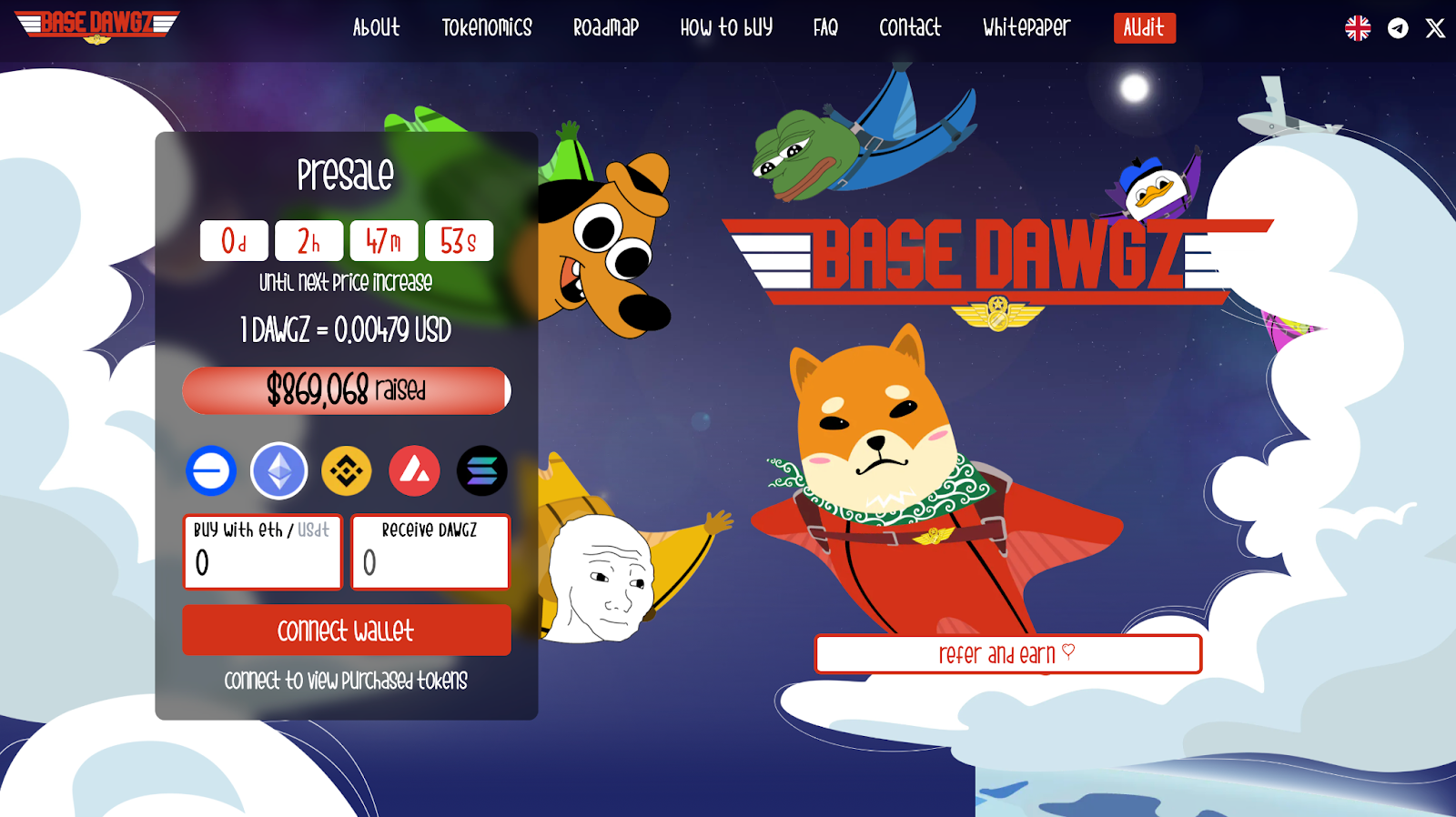 Base Dawgz ($DAWGZ)：新的 Base Meme 代币在首周预售就达到 85 万美元