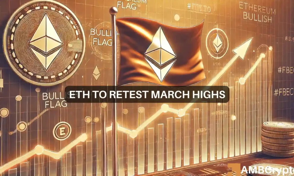 Ethereum (ETH) Price Prediction: Bullish Flag Pattern May Allow ETH to Retest March Highs