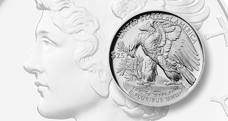 La pièce de 25 $ American Eagle Palladium 2024 sera offerte cet automne