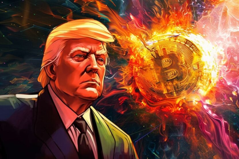 TrumpCoin DJT/USD, 도널드 트럼프 전 미국 대통령의 이름과 이미지가 포함된 Solana SOL/USD 기반 밈 코인, 광범위한 시장 침체로 인해 붕괴