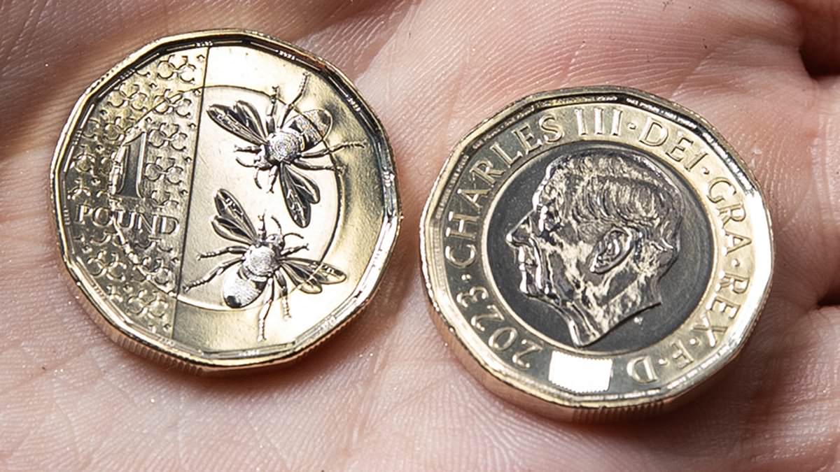 Une nouvelle pièce de 1 £ représentant le roi Charles III et des abeilles entre en circulation aujourd'hui