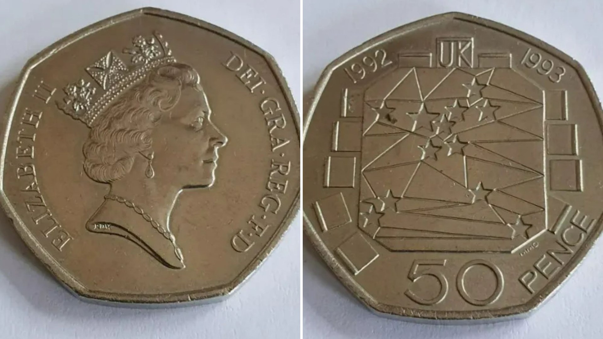 AN ULTRA-RARE error on a 50p coin has skyrocketed its value - you might have one in your wallet