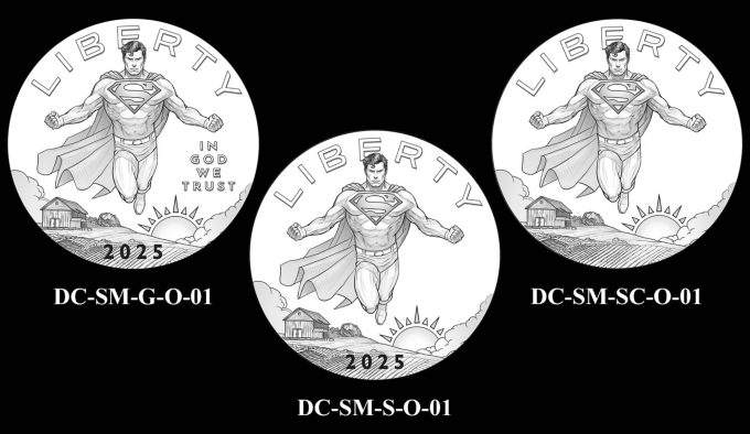 La Monnaie des États-Unis dévoile les modèles candidats pour sa pièce et ses médailles Superman 2025 très attendues