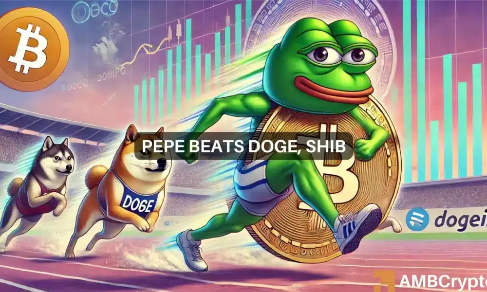 PEPE 本週表現優於狗狗幣和柴犬，原因如下