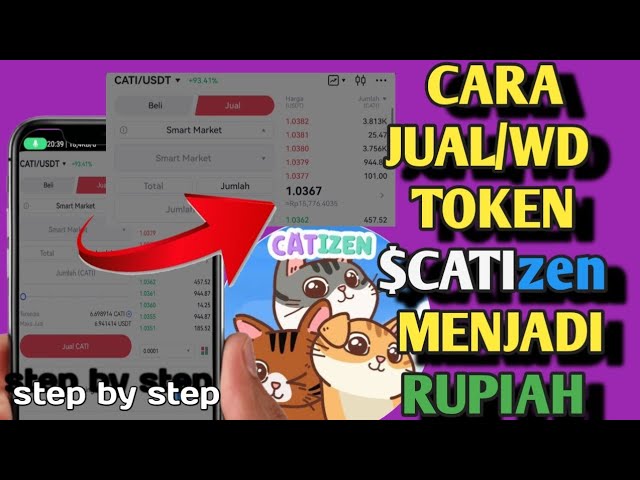 HOW TO WD CATIZEN INTO RUPIAH | HOW TO WITHDRAW CATI TOKEN STEP BY STEP