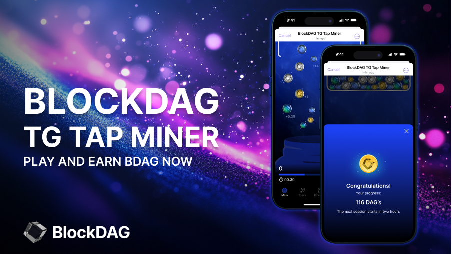 BlockDAG 成为加密货币领域的顶级竞争者，通过其 TG Tap Miner 游戏提供潜在 1000 倍的投资回报率