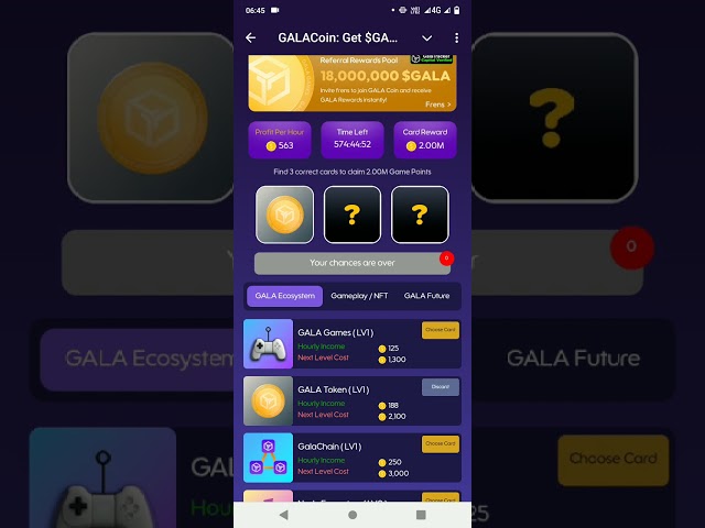 Gala Coin 每日組合 9 月 22 日 |今天的 Gala 硬幣組合卡 | Gala 硬幣組合卡