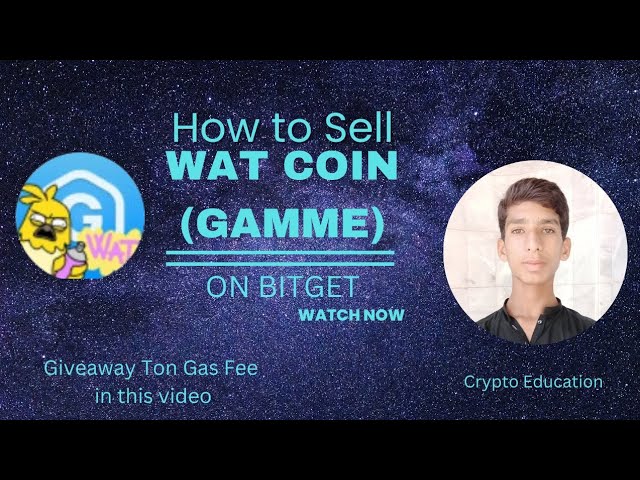 BITGET에서 WAT COIN(GAMME) 판매 방법 교환/경품/톤/가스 수수료