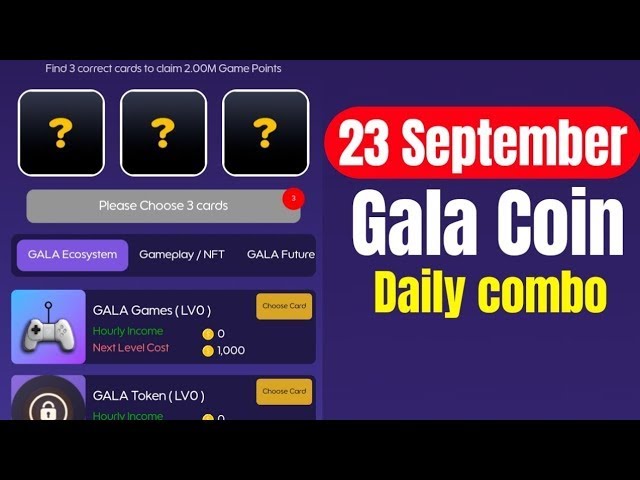 Combo quotidien de pièces de gala 23 septembre | Combo quotidien de pièces de gala aujourd'hui