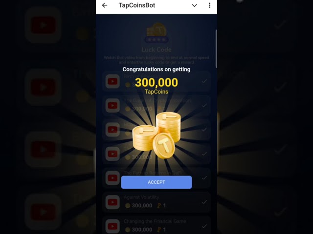 Tap Coin New Lucky Code Today | Birth of Ethereum | Tap Coin Lucky Code | Lucky Code Tap Coin