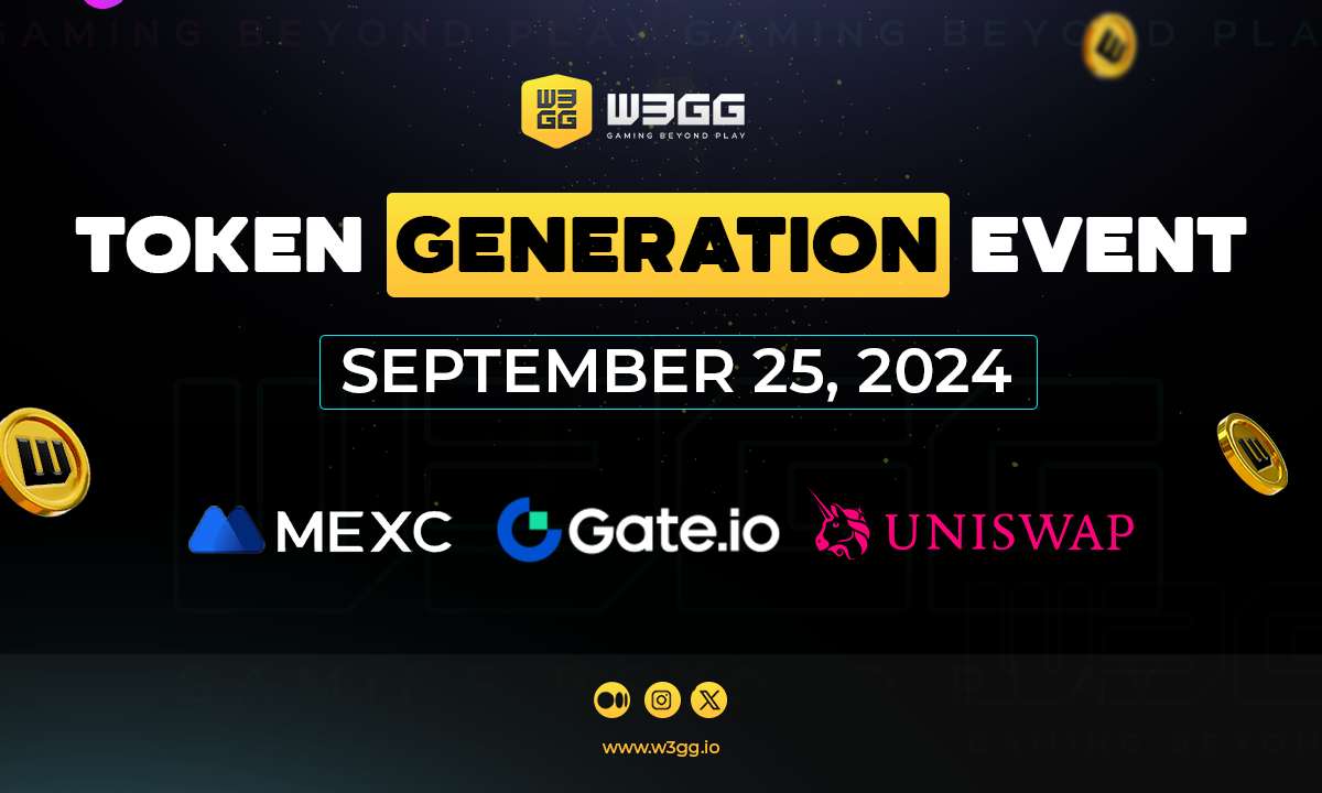 W3GG が Gate.io、MEXC、Uniswap への取引所上場を発表