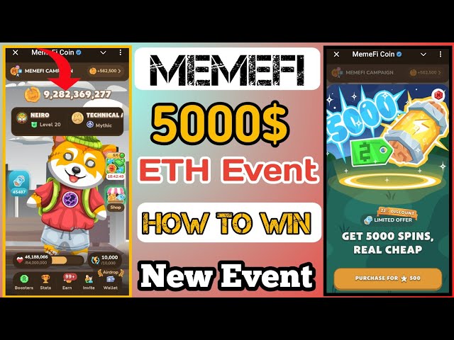 Memefi 免費 5000 美元 ETH 露營直播 | Memefi 新活動 | Memefi 提幣 | Memefi ETH 活動