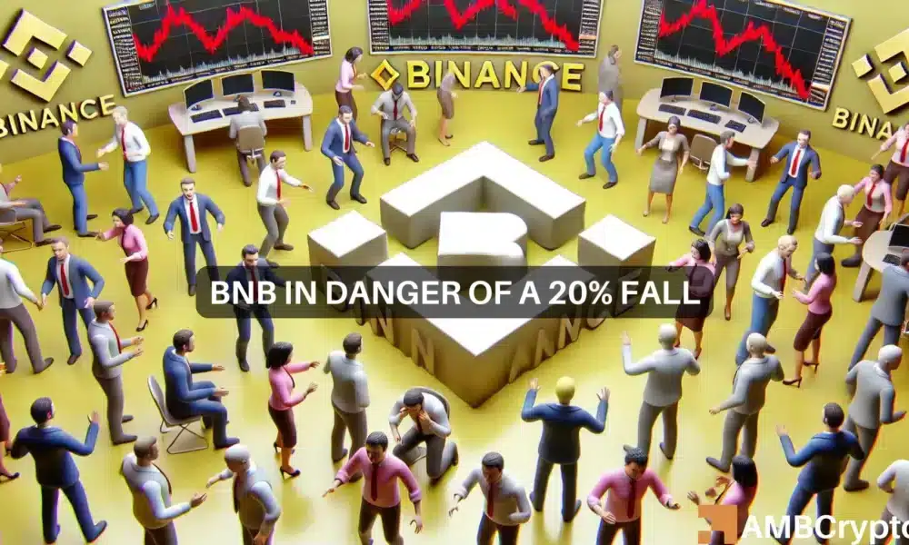 币安币 (BNB) 价格预测：三重顶形态暗示 20% 修正至 480 美元