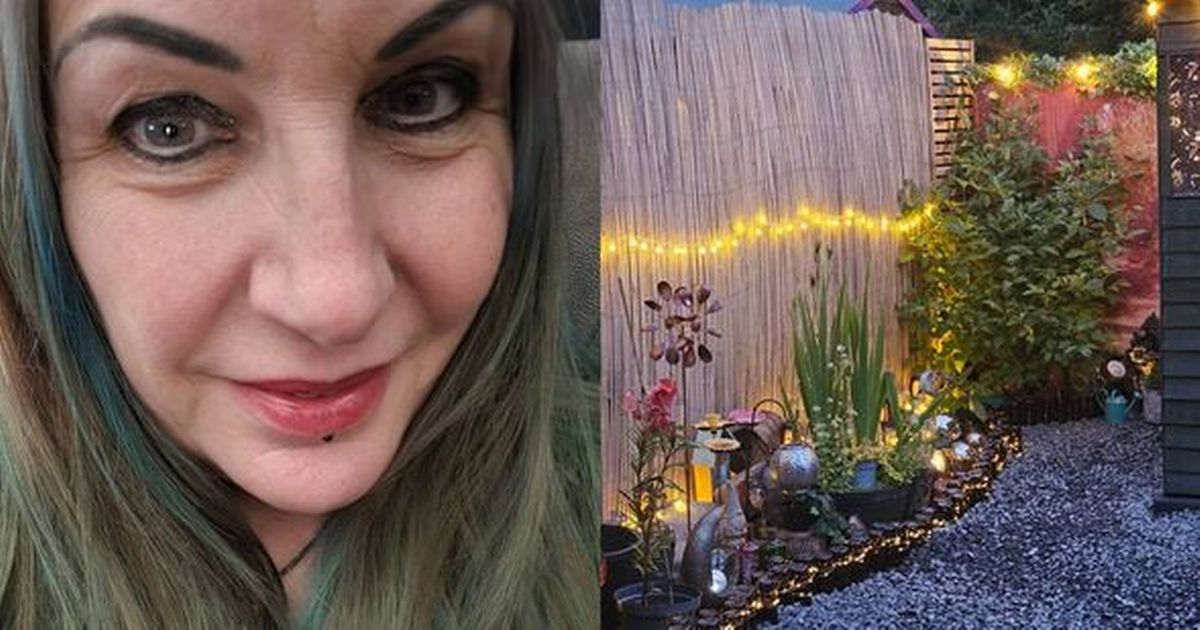 Mum with arthritis transforms 'awful' council house garden into stunning retreat using recycled beer bottles and shower curtains