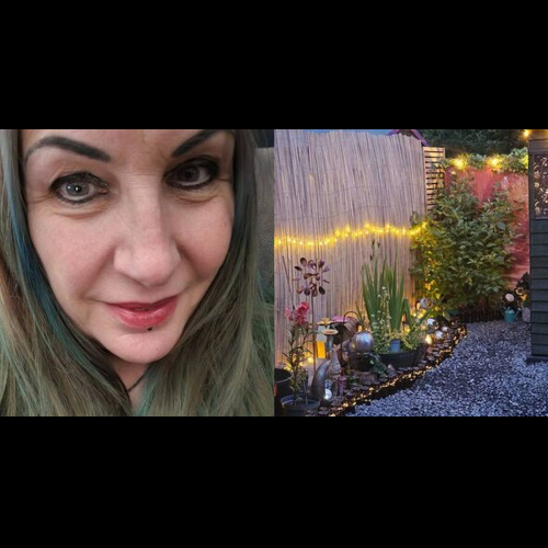 Mum with arthritis transforms 'awful' council house garden into stunning retreat using recycled beer bottles and shower curtains