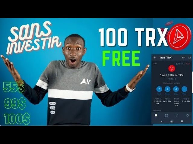 Retrait gratuit de 2880 TRX (ancien site Trx Tron gratuit) aucun investissement + preuve de paiement