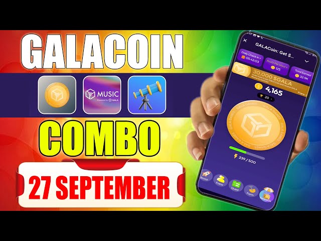 Gala Coin Combo Today 26 September | $GALA Coin Card Today | Gala Coin Daily Combo