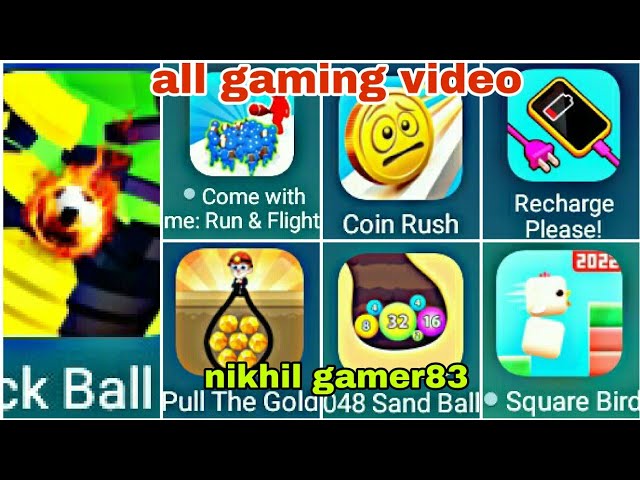 All Games video||pull the gold||sand ball||coin rush||recharge now||stack ball||square bird||#gaming