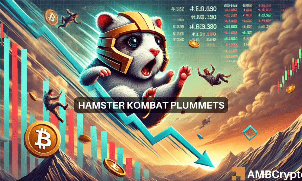 Hamster Kombat (HMSTR) が大手取引所上場後に急落、月間アクティブアドレスが急増