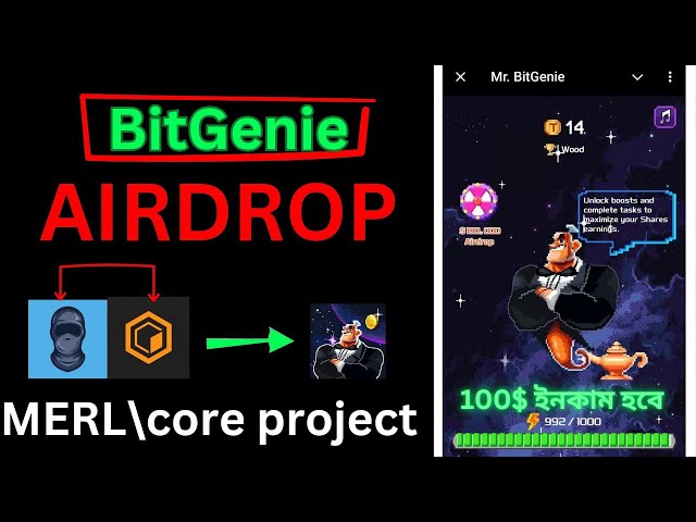 MR. BitGenie telegram airdrop | MERL\CORE project | earn $wish token