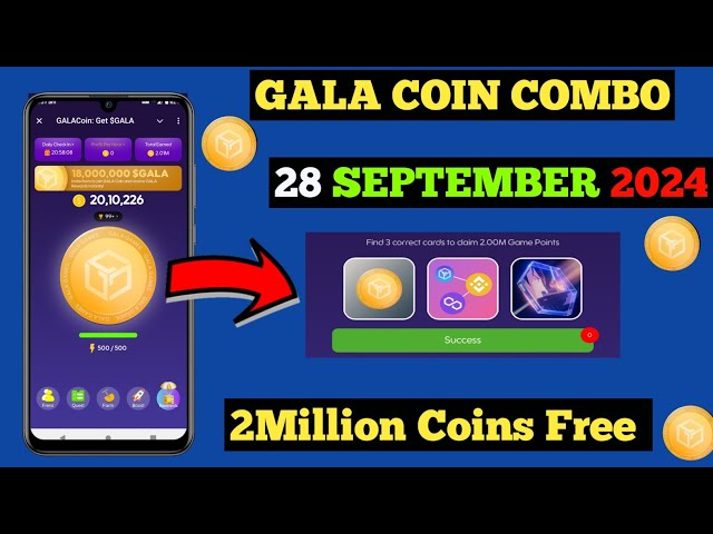 今天 9 月 28 日的 Gala 硬幣組合 | $ Gala 硬幣組合| Gala 硬幣每日組合| #galacoin #combo