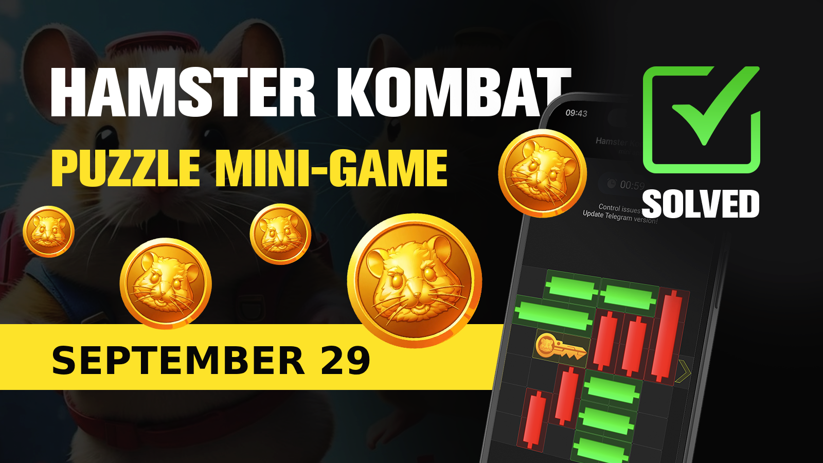 오늘의 Hamster Kombat 미니 게임 퍼즐을 푸는 방법 - 지금 보상을 받으세요